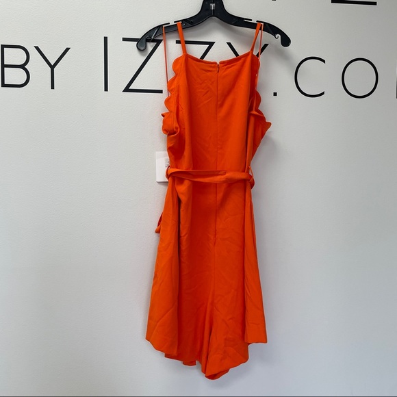 Victoria Beckham Target Scalloped Orange Romper - Picture 8 of 9